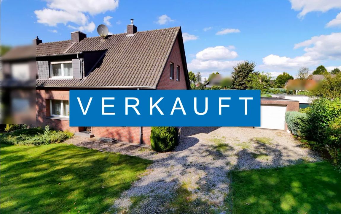 – V E R K A U F T – Gepflegte Doppelhaushälfte mit Doppelgarage und großem Grundstück in Kleve-Reichswalde